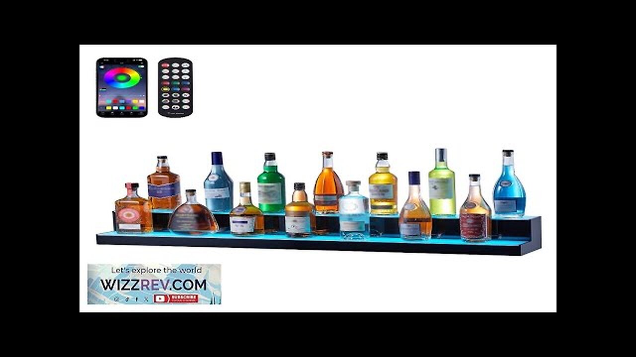 VEVOR LED Lighted Liquor Bottle Display Bar Shelf RF & App Control Review