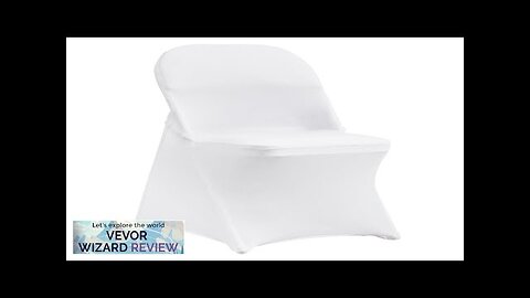 VEVOR White Stretch Spandex Chair Covers 12 PCS Folding Kitchen Chairs Review