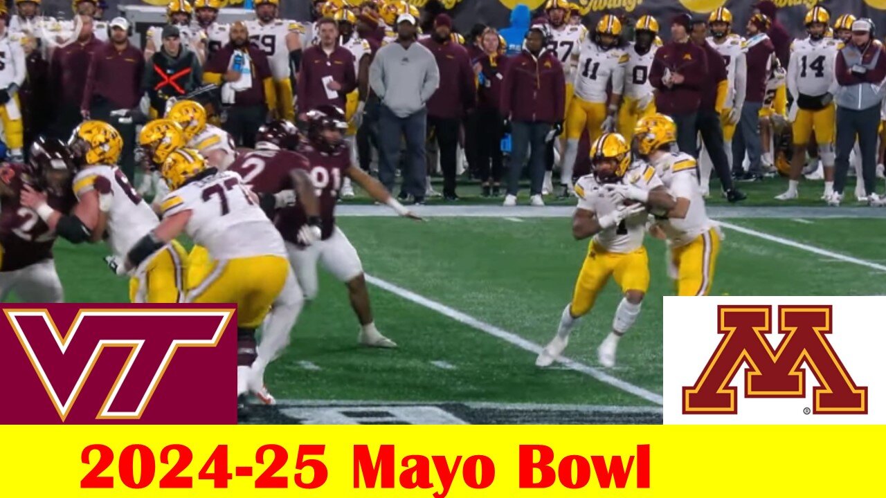 Virginia Tech vs Minnesota Football Game Highlights, 2024-25 Mayo Bowl