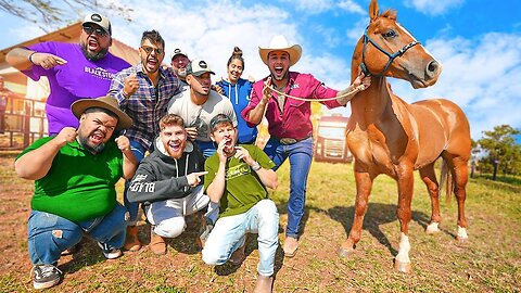 REAÇÃO DOS MEUS AMIGOS AO VER MEU CAVALO NOVO DE 50.000 REAIS