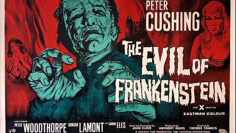 EVIL OF FRANKENSTEIN (1964) Peter Cushing movie trailer HAMMER