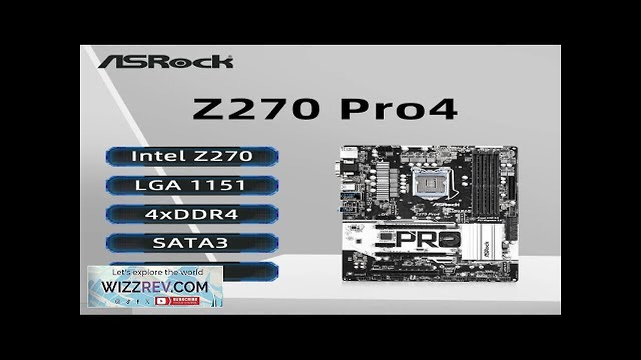 ASRock Z270 PRO4 Motherboard Support i7-7700K 6700 i5-7600 6500 i3-7300 CPU LGA Review