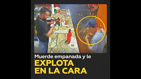 Empanada explota en la cara de un cliente en local brasileño