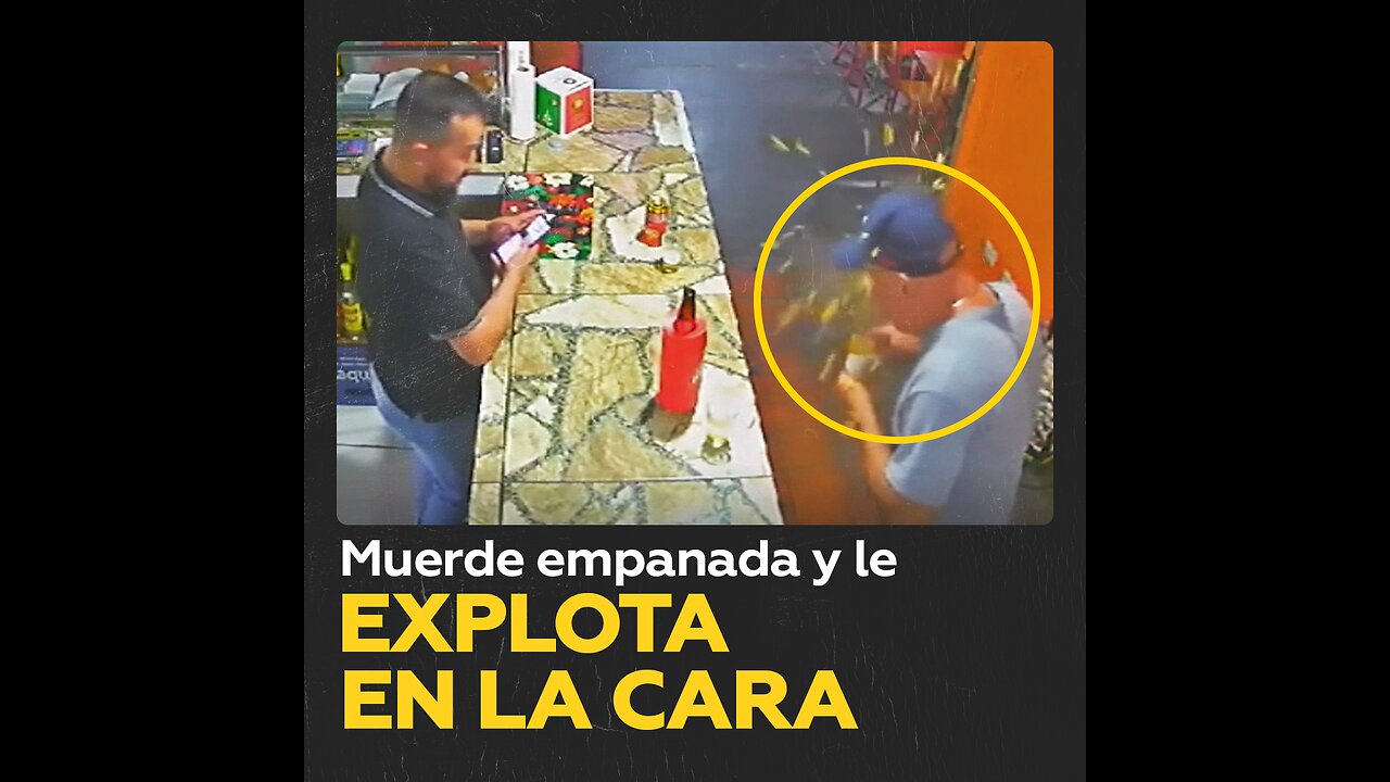 Empanada explota en la cara de un cliente en local brasileño