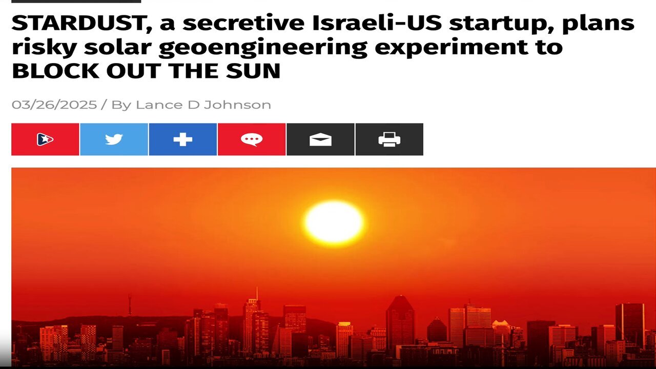 STARDUST, a Secretive Israeli-US Plan to Destroy the Planet these are Wicked according to the Bible