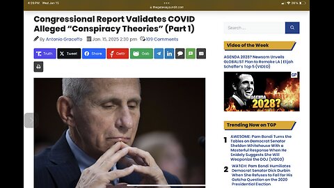 Congressional Report Validates COVID Alleged “Conspiracy Theories” (Part 1)