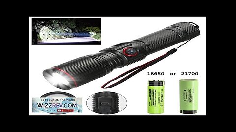 Aluminum Alloy White Laser Powerful LEP Flashlight 18650 or 21700 Battery Zoom Review