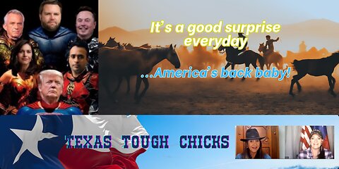 It's a good surprise everyday... America's back baby!