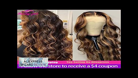 Highlight Body Wave Wig Human Hair Lace Wigs 4/27 Honey Blonde Body Review