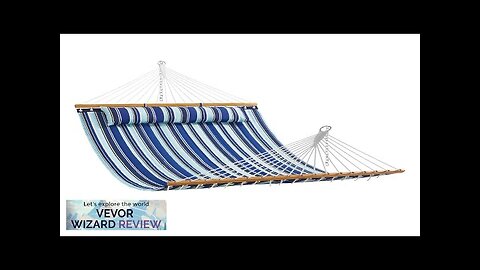 VEVOR Double Quilted Fabric Hammock 12 FT Double Hammock with Hardwood Spreader Review