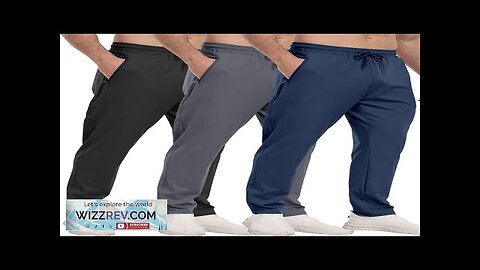 3 Pack Mens Athletic Sweatpants with Zipper PocketsWorkout Gym Joggers Pants Review