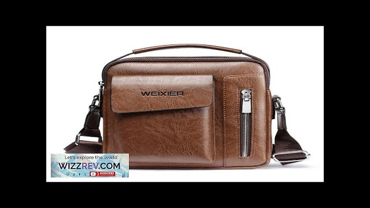 WEIXIER Men's Crossbody Bag PU Leather Hand Bag for Men Messenger Bags Review