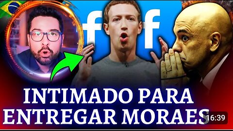 URGENTE🚨 Dono de Facebook recebe ordem judicial para entregar Moraes