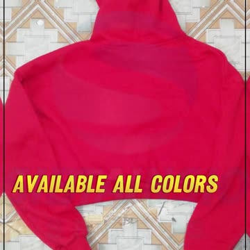 350 GSM Cotton Fleece Hooded Crop Top!