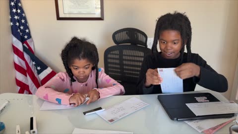 Kids React to written letters mailed to them from their younger and older cousin!