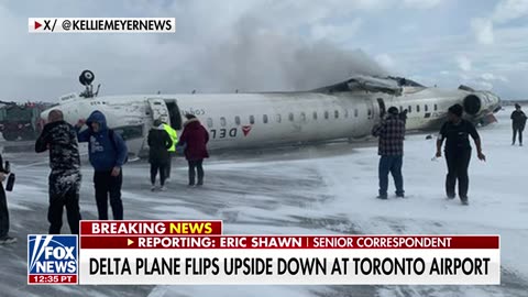 Delta plane from MN crashes, flips over at Toronto airport, injuring passengers