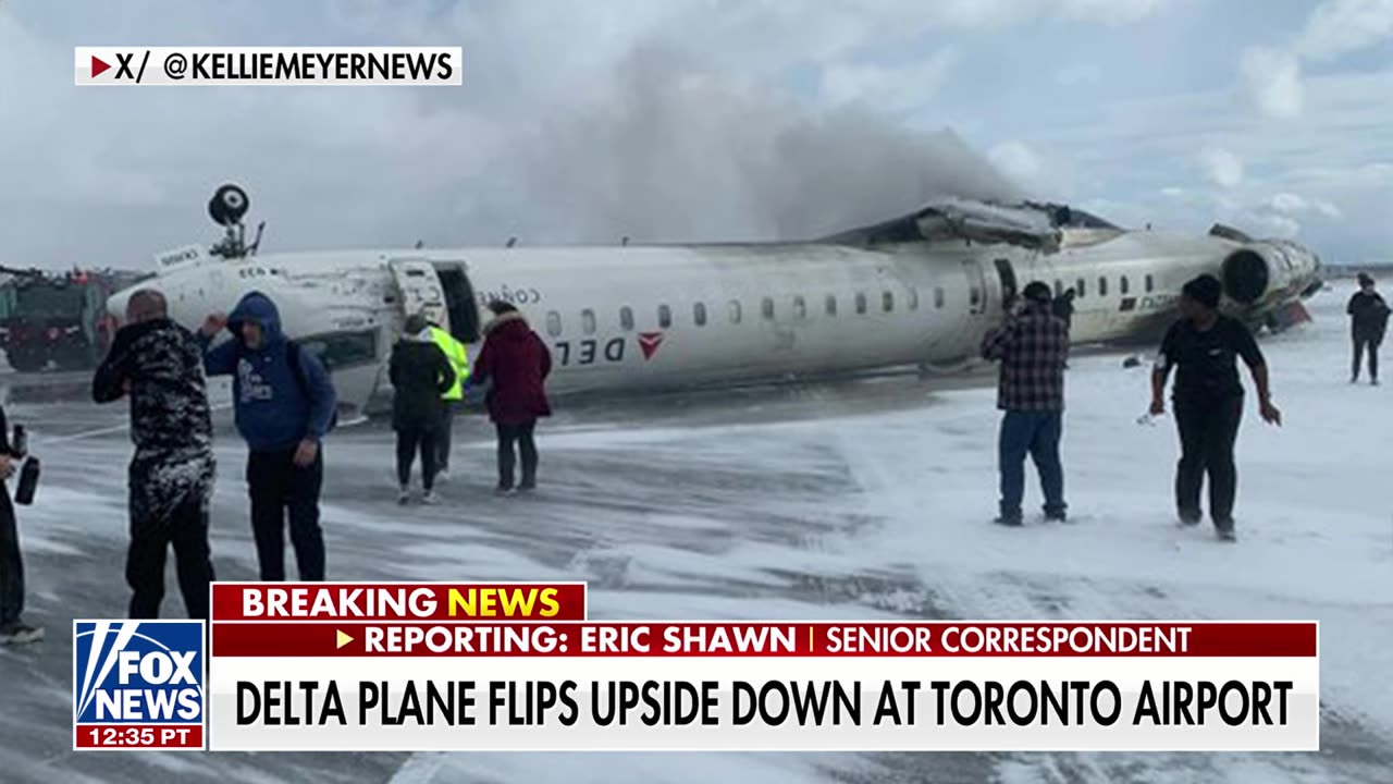 Delta plane from MN crashes, flips over at Toronto airport, injuring passengers