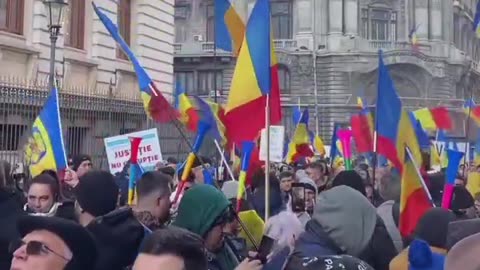 Romanians protest the annulment of election results