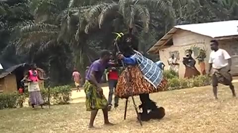 Liberian Traditional mask dancer in Grand Gedeh - Liberia 2_5_2022