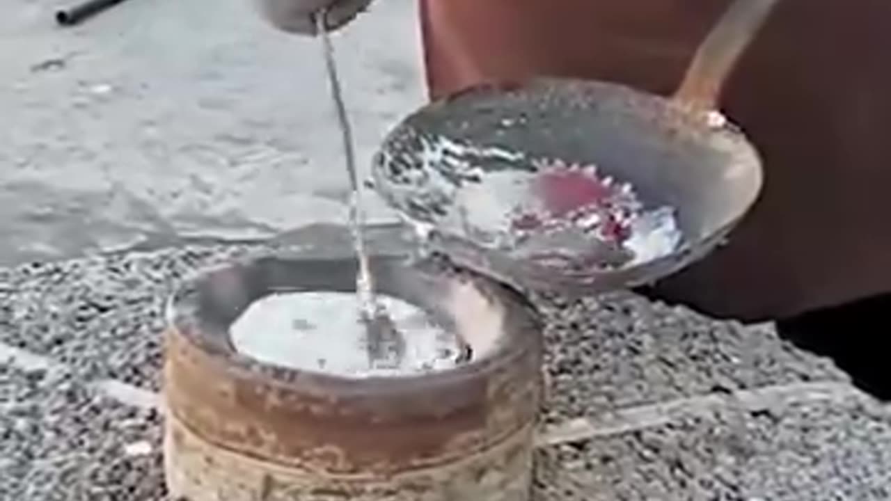 The creation of beautiful aluminum bowls!