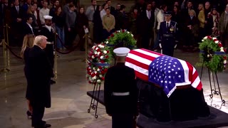 Trump pays respects to Carter, first Capitol Hill visit since Jan 6