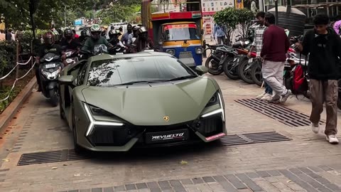 Lamborghini Revuelto $400k car road reaction’s in India 😬