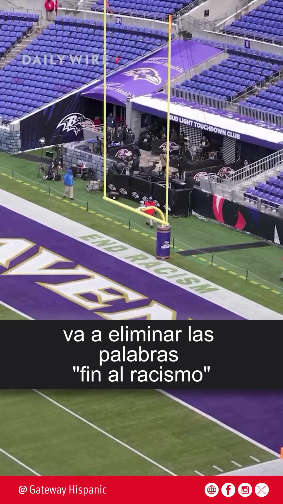 The NFL is removing ‘End Racism’ from their end zones