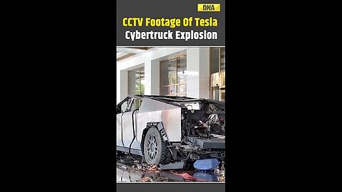New CCTV Footage Of Tesla Truck Exploding Outside Trump Hotel In Las Vegas _ Video #teslacybertruck