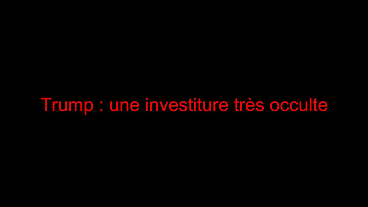 Trump : une investiture très occulte