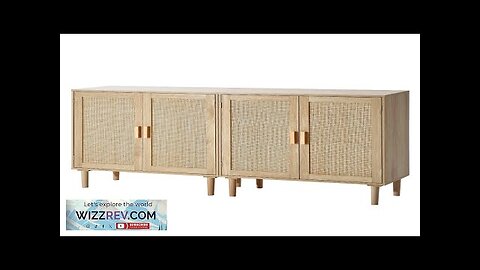 Rattan Cabinet with 4 Magnetic Doors & Adjustable Shelves Set of 2 Review