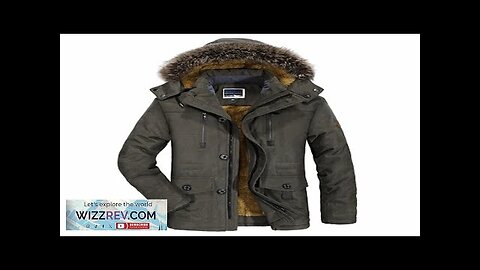 Men Padded Cotton Coat Thicken Men Winter Coat Plush Fur collar Hooded Review