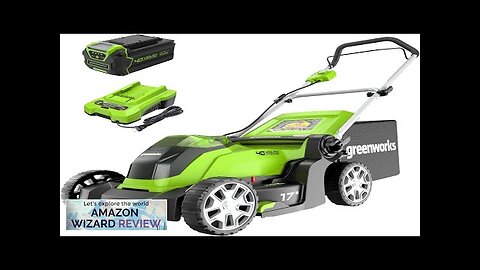 Greenworks 40V 17" Cordless (Push) Lawn Mower (75+ Compatible Tools) 4.0Ah Battery Review