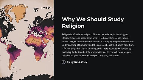 Why we Should Study Religion
