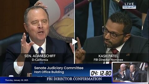 Adam Schiff at Kash Patel FBI confirmation hearing * Jan. 30, 2025