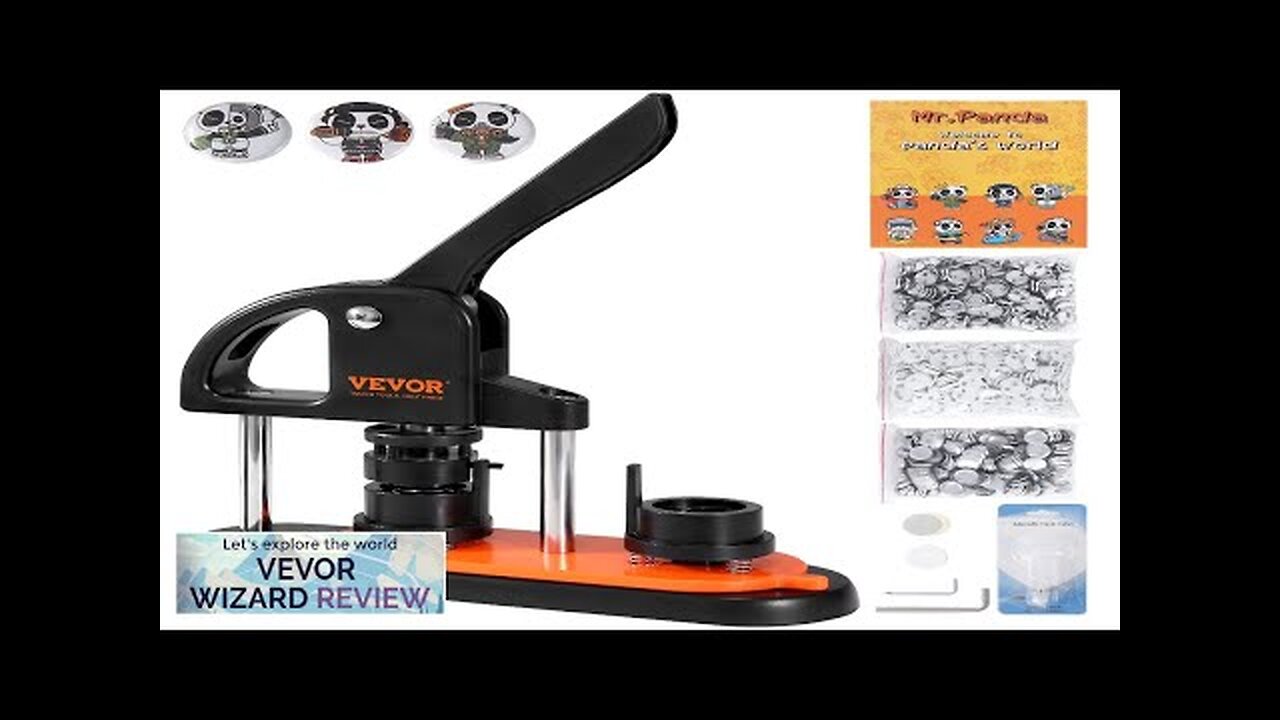 VEVOR Button Maker Machine 0.98 inch/25mm Pin Maker with 500pcs Button Parts Review