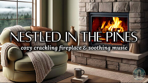 Cozy Crackling Fireplace & Soothing Music for Focus, Sleep & Relaxation 🌧️🔥🎶 | Sounds of Nature