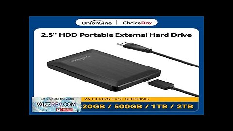 UnionSine HDD 2.5" Portable External Hard Drive 250gb/320gb/500gb/1tb/2tb USB3.0 Storage Review