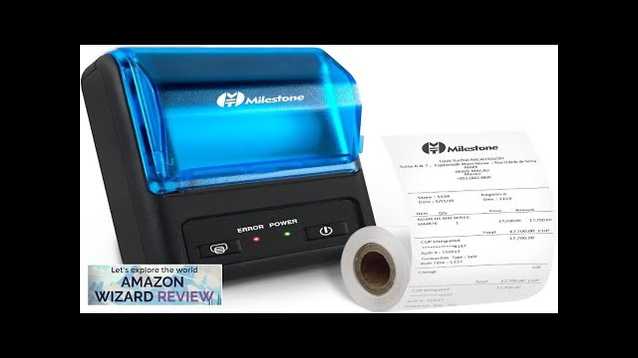 Receipt Printer Bluetooth Thermal Portable Wireless POS Printer for Small Business 58mm Review