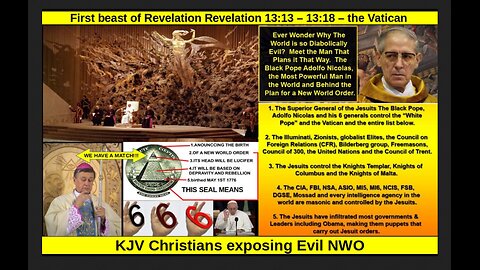 First beast of Revelation Revelation 13:13 – 13:18 – the Vatican