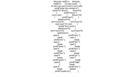 Program for spelling out integer number digits (in switch statement) does not match case values, wh