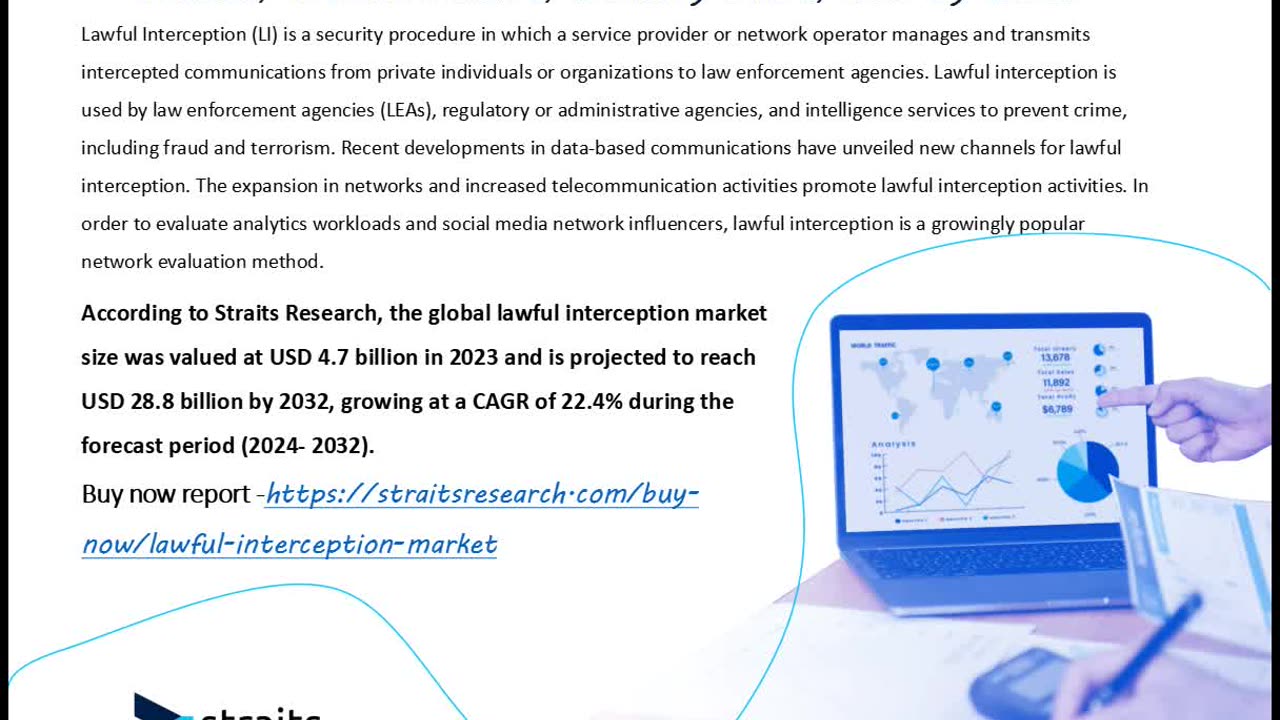 Lawful Interception Market Size to Reach USD 28.8 Billion by 2032 | Straits Research