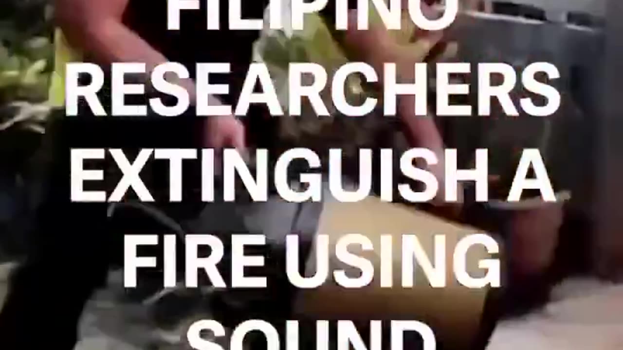 Filipino Researchers fight fire with Sound