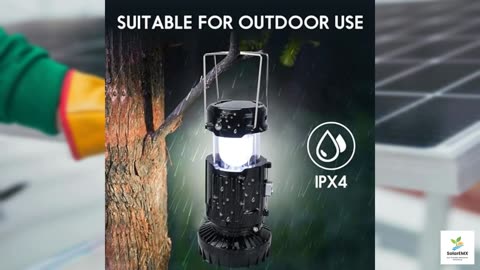 2024 Upgrade Solar Portable Lantern Rechargeable Fan