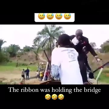 Only Ribbon Holding The Bridge 😂😂