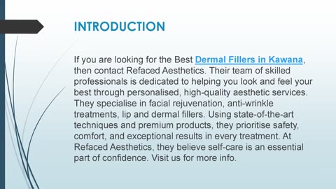 Best Dermal Fillers in Kawana