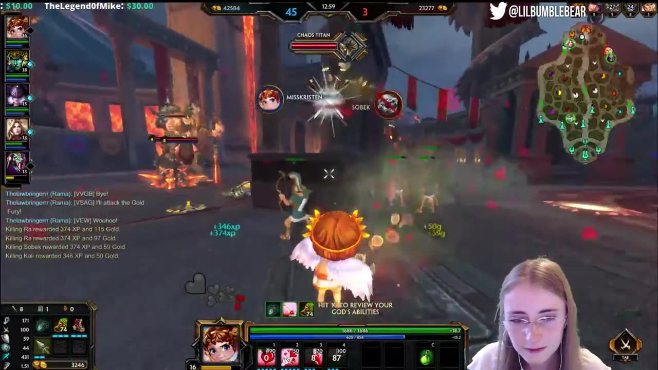 Playing smite with cupid