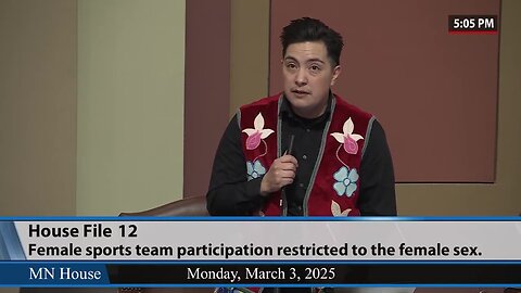 MN State Rep. Kozlowski calls the Preserving Girls' Sports Act "state-sanctioned genocide"