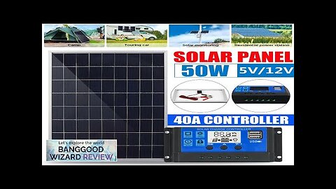 20W Solar Panel kit 5V/12V battery Charger 10A LCD Controller For Caravan Review