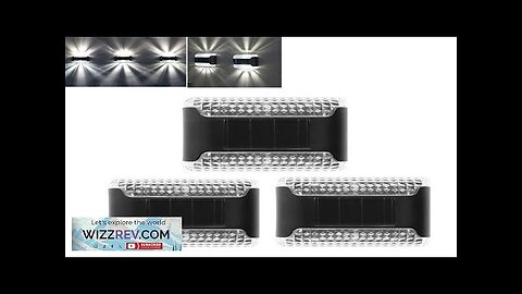 3pcs/set LED Solar Wall Light Warm White Outdoor Up and Down Garden Review