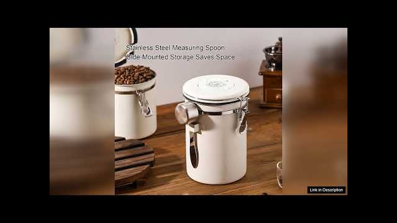 1.8L Stainless Steel Coffee Bean Container with Date Display and Spoon Sealed Review